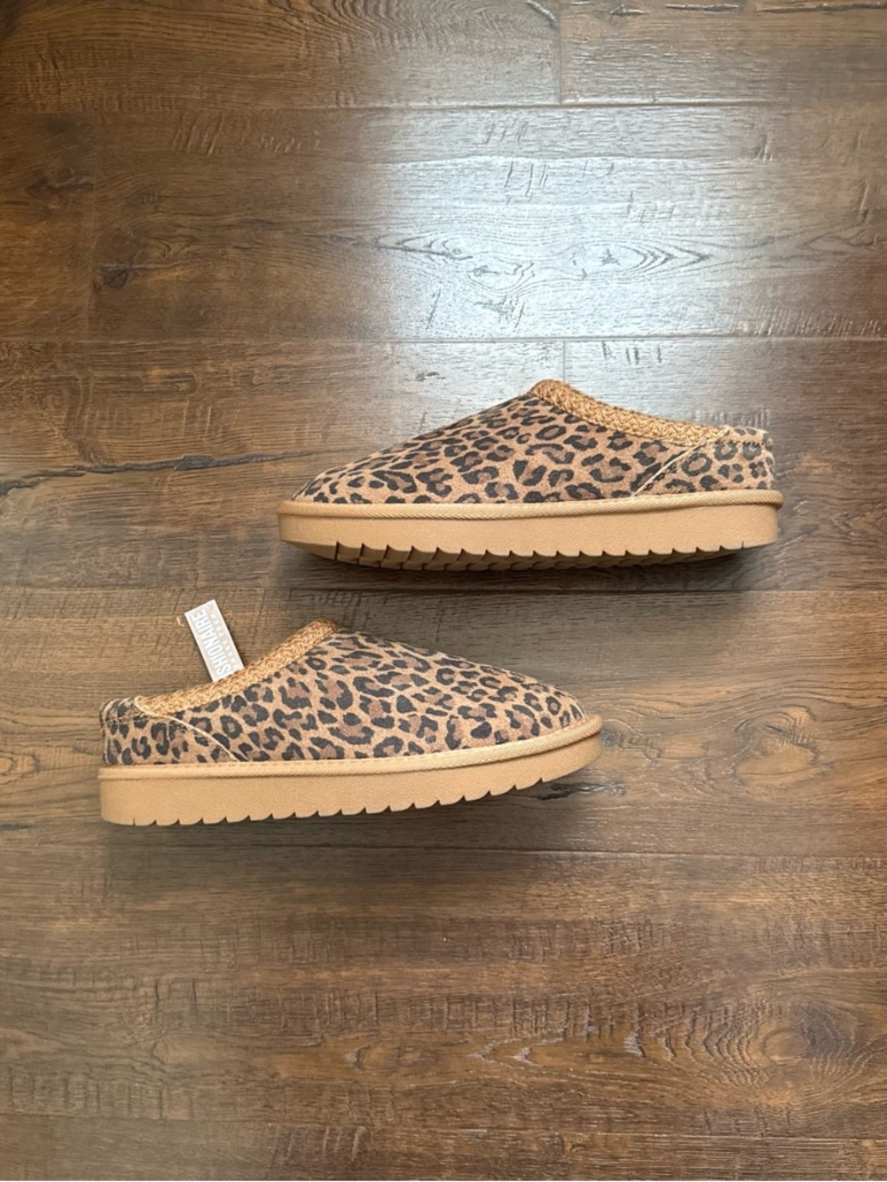 Leopard Print Slip-On Clog Mules - Tan & Black